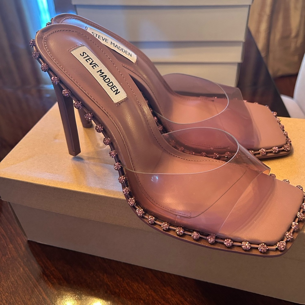 Steve Madden Blush Embellished Heels